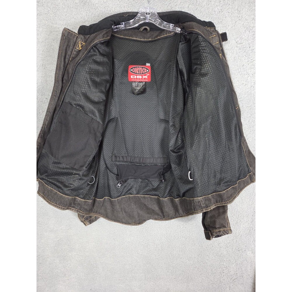 Cortech DSX Jacket Mens L (44) Black Rider Blues Motorcycle Armor Vented Denim - Picture 9 of 12